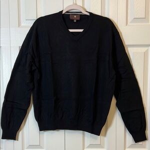 Men's Black V-Neck Sweater